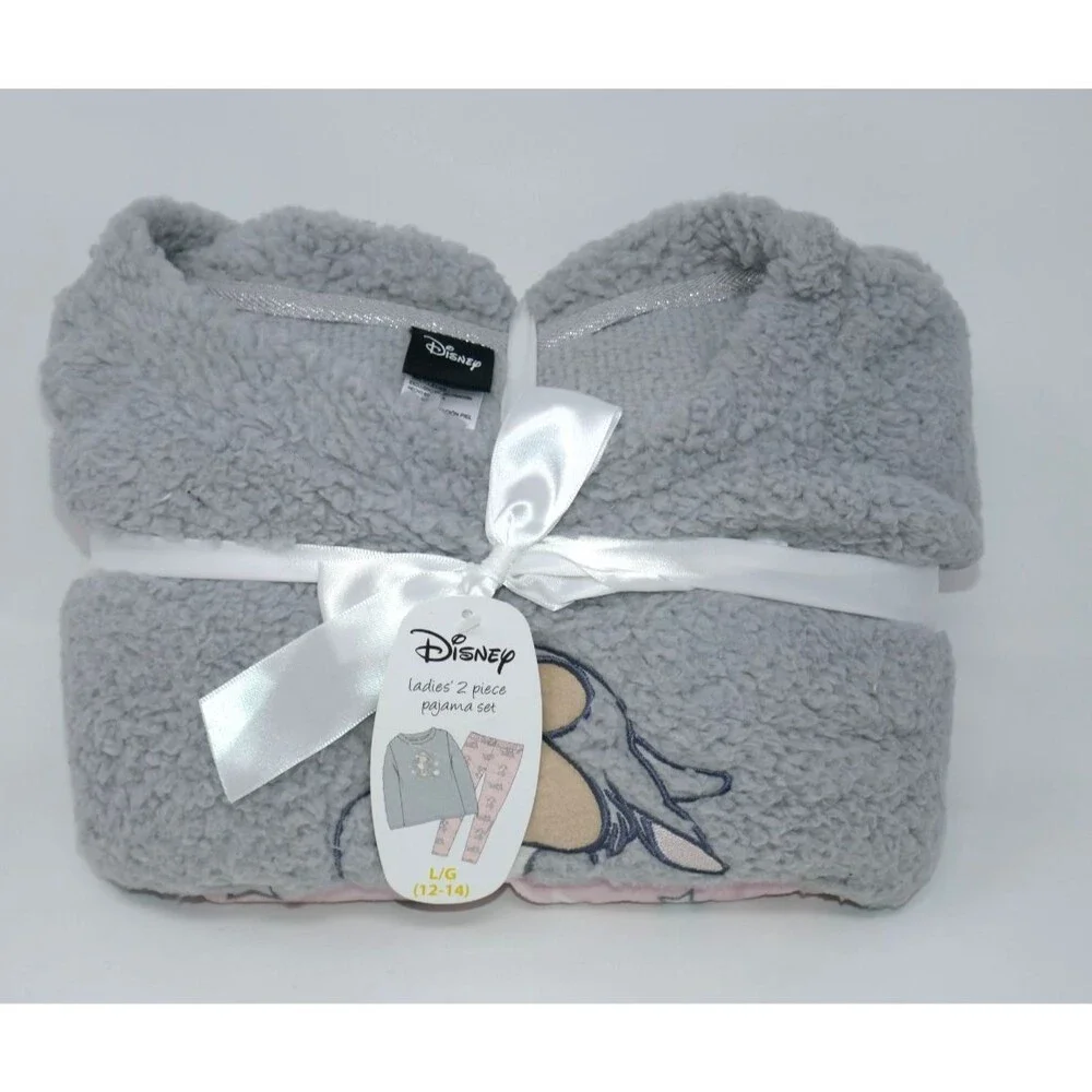 Disney Sleepy Thumper Rabbit Plush Sherpa Long Sleeve 2 Piece Pajama Set Size L - Picture 2 of 8